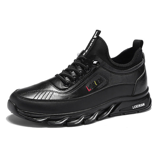 Men's Casual Fashion Orthopedic Hiking Shoes – Anti-Puncture, Anti-Collision, Non-Slip Arch Support Leather Outdoor Sports Shoes for All-Terrain Performance