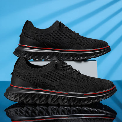 Men’s Knit Oxford Shoes – Lightweight Breathable Dress Sneakers