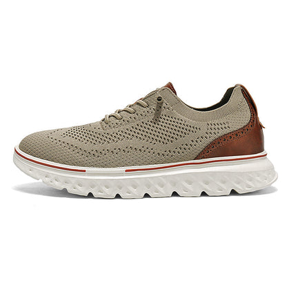 Men’s Knit Oxford Shoes – Lightweight Breathable Dress Sneakers