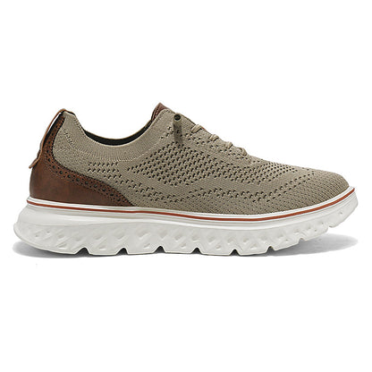 Men’s Knit Oxford Shoes – Lightweight Breathable Dress Sneakers