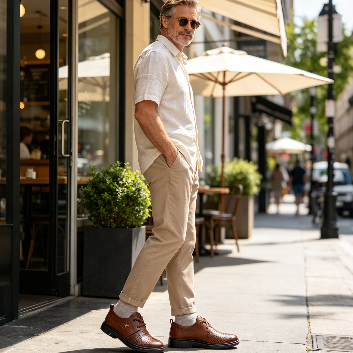 Men’s Comfortable Leather Shoes With Arch Support & A Roomier Fit
