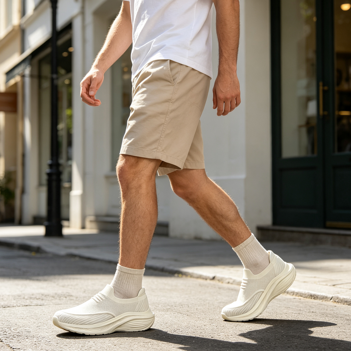 Men's Orthopedic Mesh Walking Shoes—Slip-On Design, Cushioned Comfort, Wide Toe Box, Arch Support, Breathable, Non-Slip, Suitable For Various Occasions