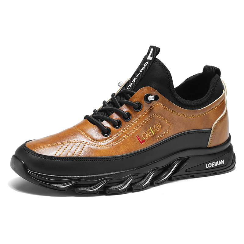 Men's Casual Fashion Orthopedic Hiking Shoes – Anti-Puncture, Anti-Collision, Non-Slip Arch Support  Leather Outdoor Sports Shoes for All-Terrain Performance