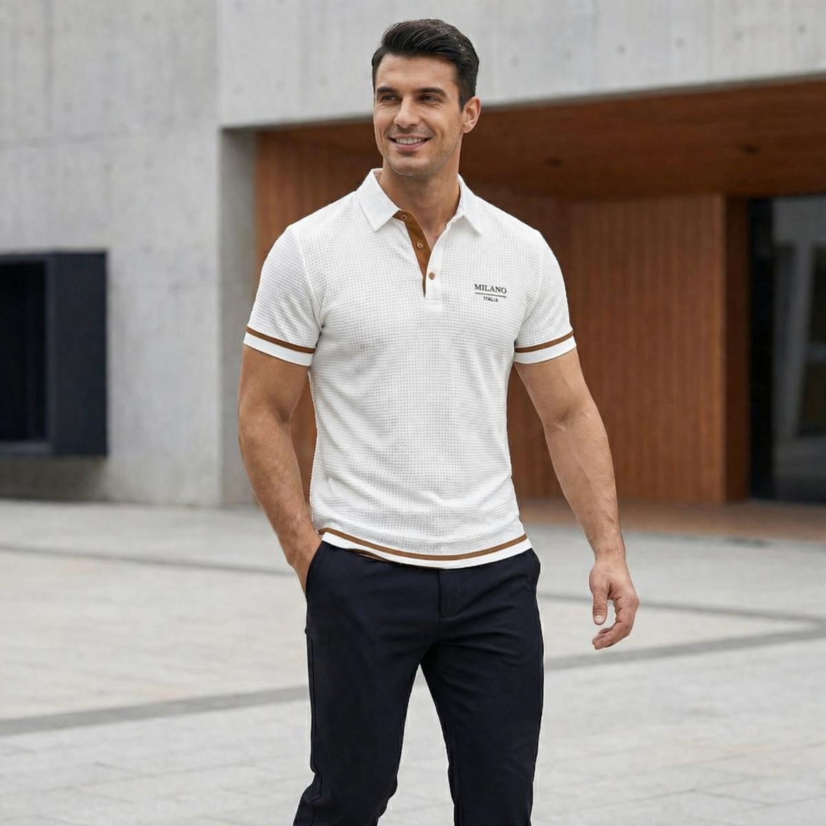 Men’s Smart Casual Polo Shirt for Work & Weekend