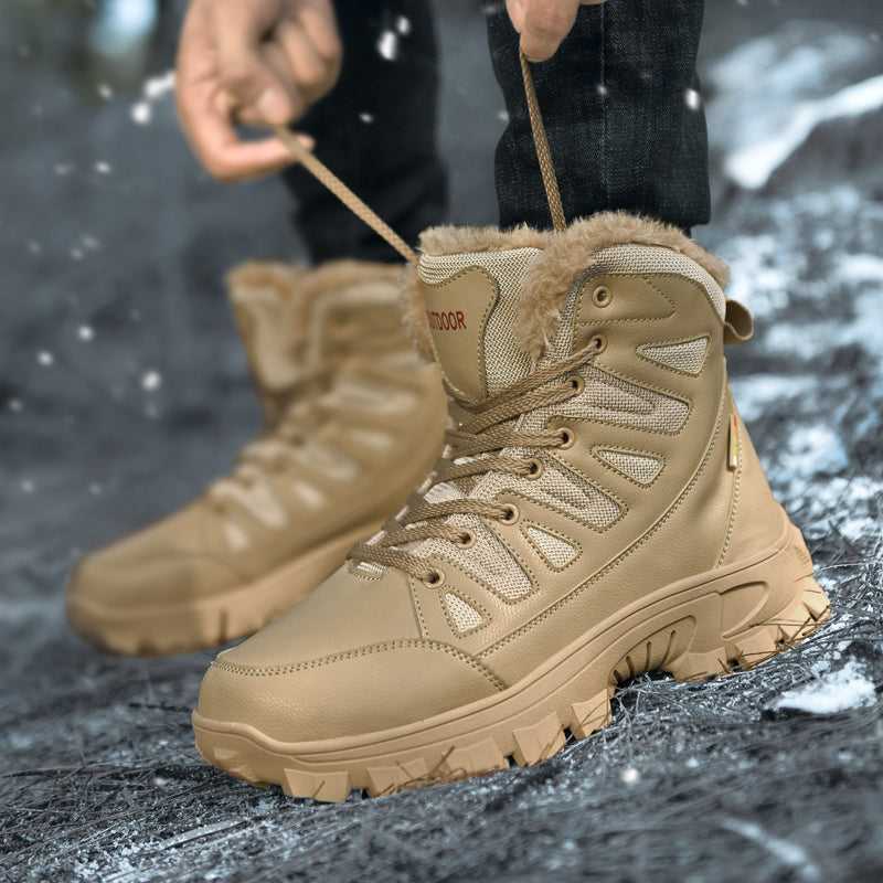 Men Combat Boots Waterproof Non-Slip Hiking Boots Anti-Puncture Anti-Sprain Work Boots