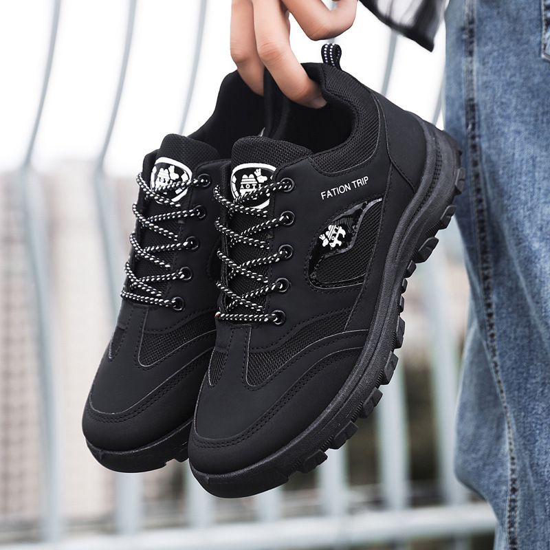 Men's Thickened Sole Elastic Collar Orthopedic Insole Comfortable Outdoor Shoes Casual Shoes