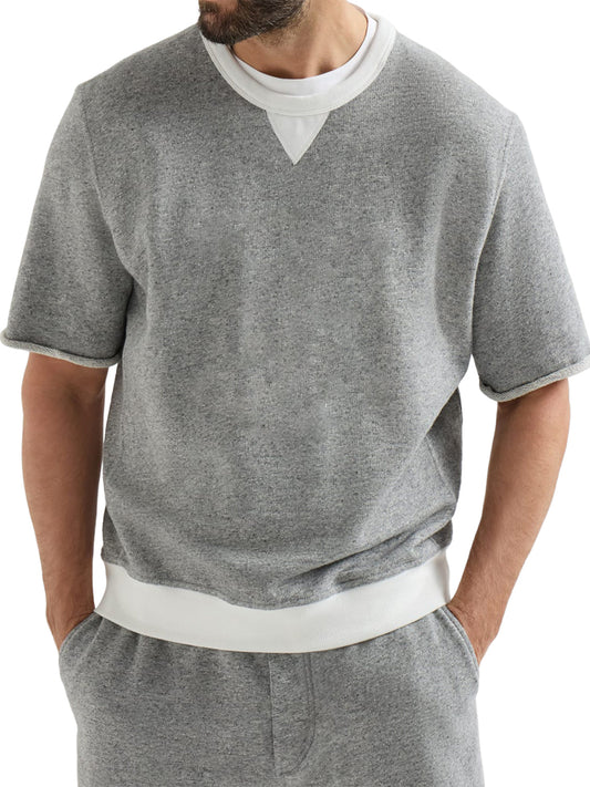 Men's French-style Terry Cloth Athletic T-shirt