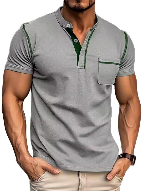 Men's Fashion Cotton Short Sleeve Polo Shirt