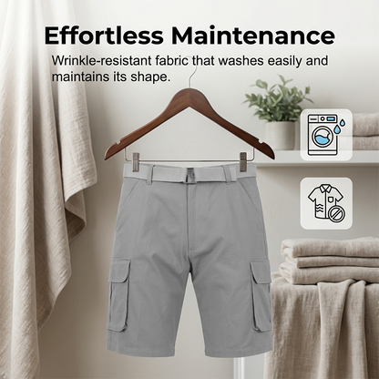 Men’s Tactical Cargo Shorts – Quick-Dry Multi-Pocket Utility Shorts( With Belt )